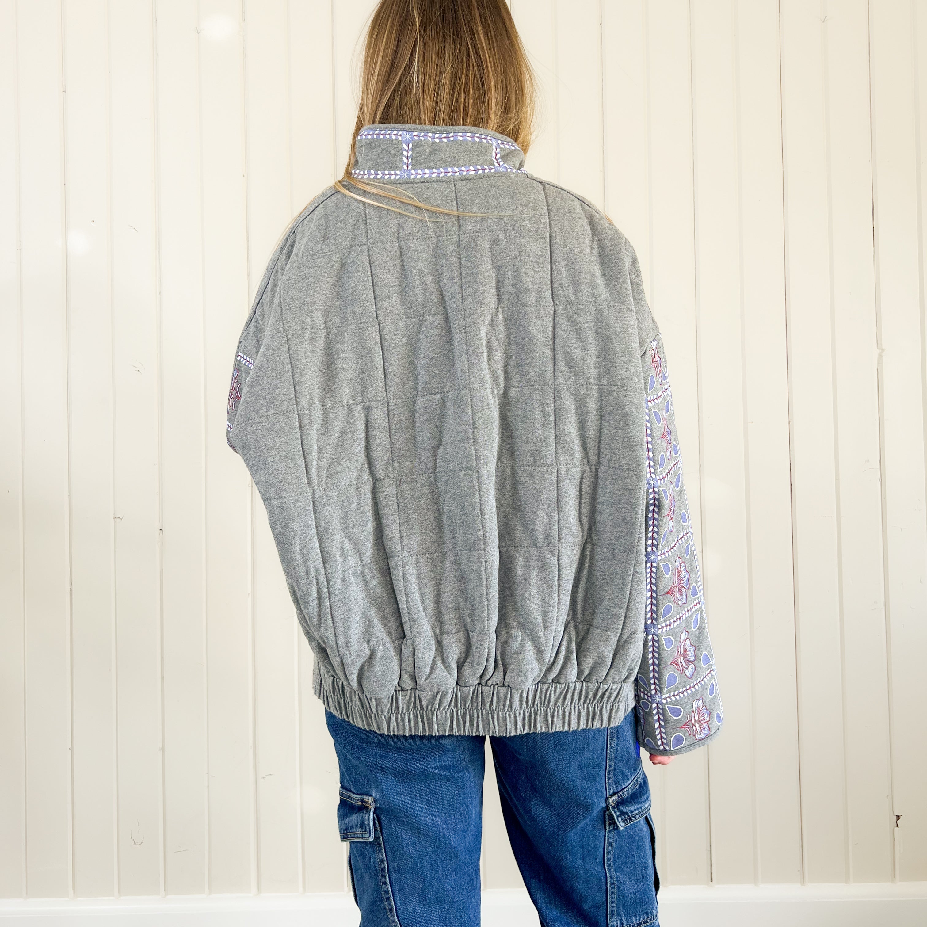 "Dust in Bloom" Oversized Quilted Jacket