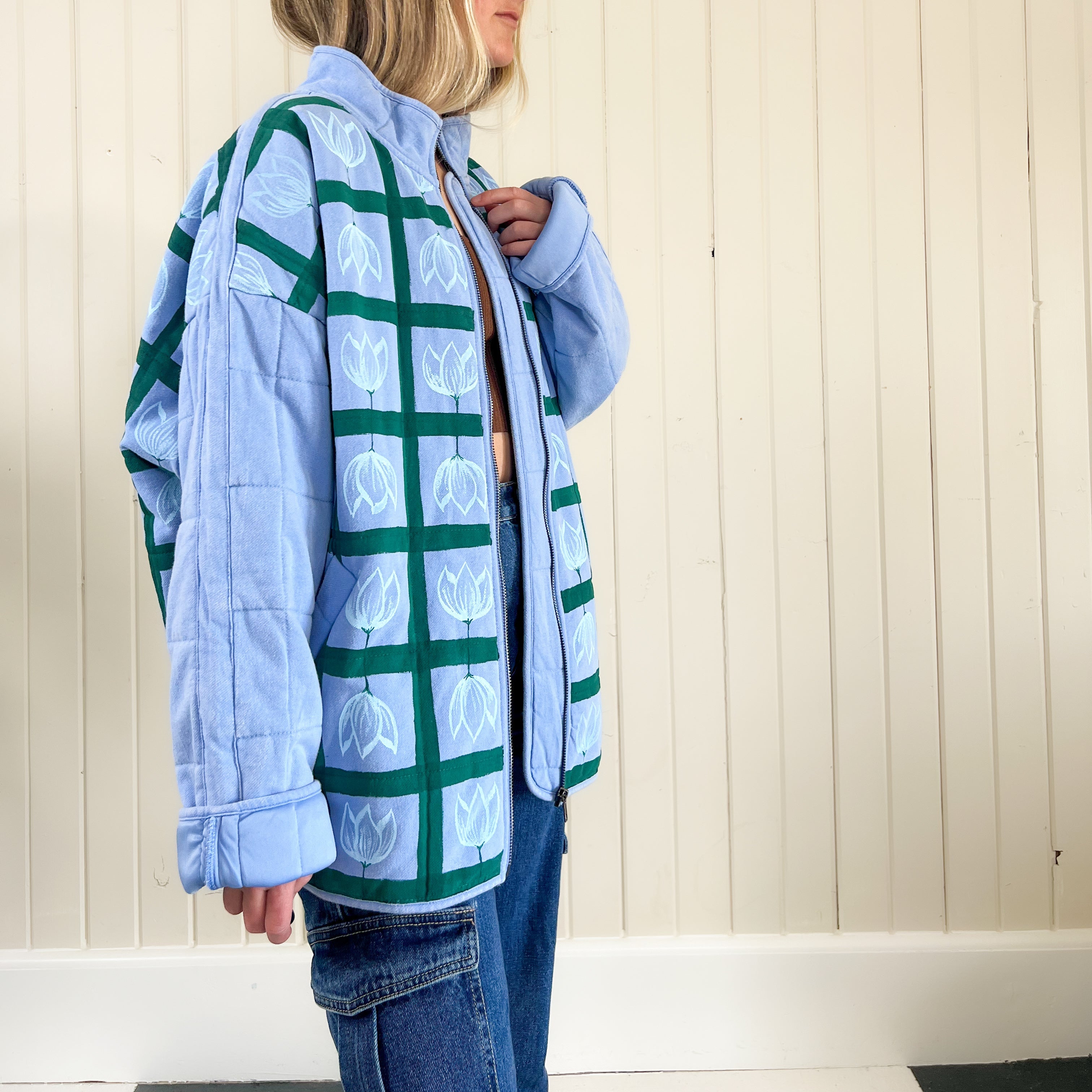 "Order in Bloom" Oversized Quilted Jacket