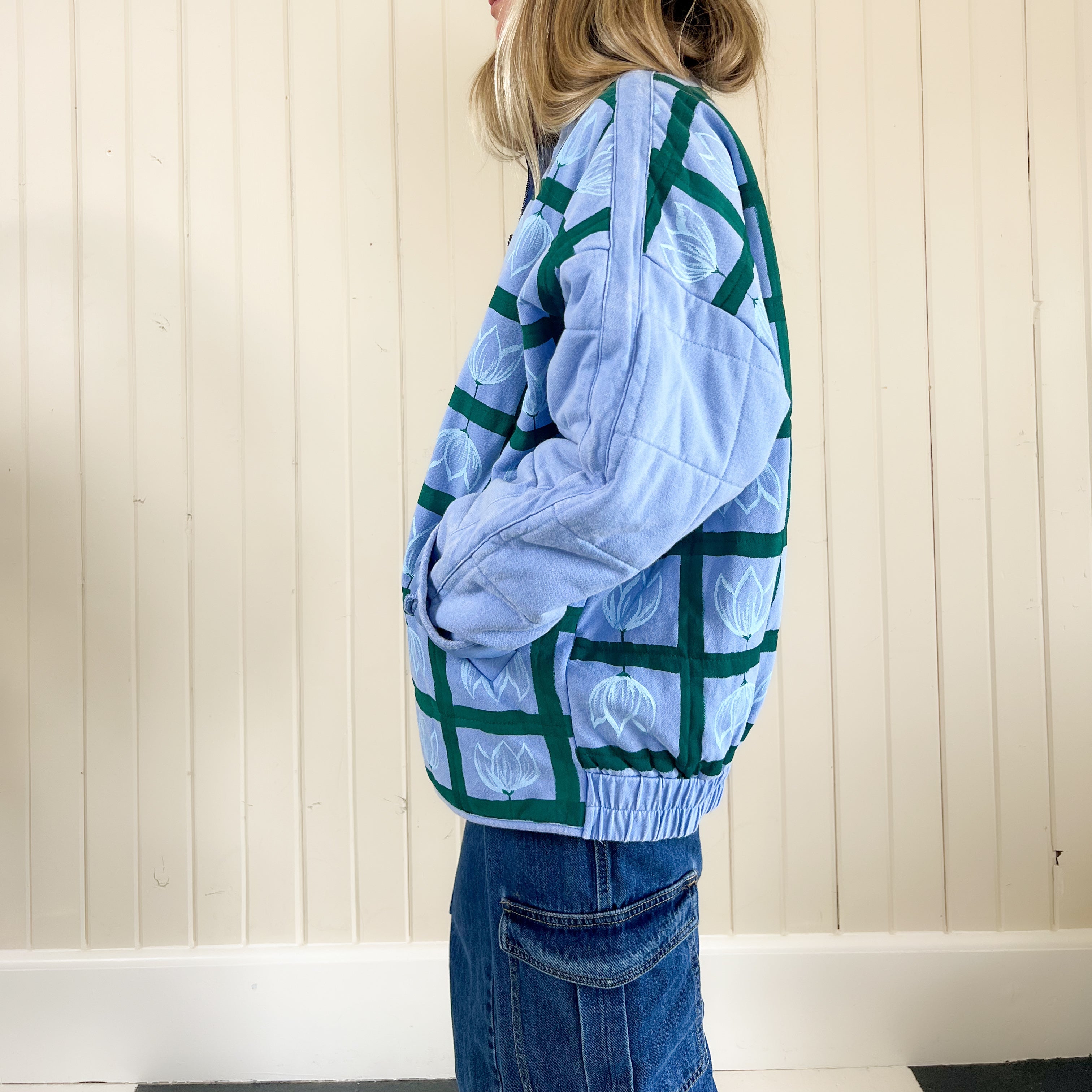 "Order in Bloom" Oversized Quilted Jacket