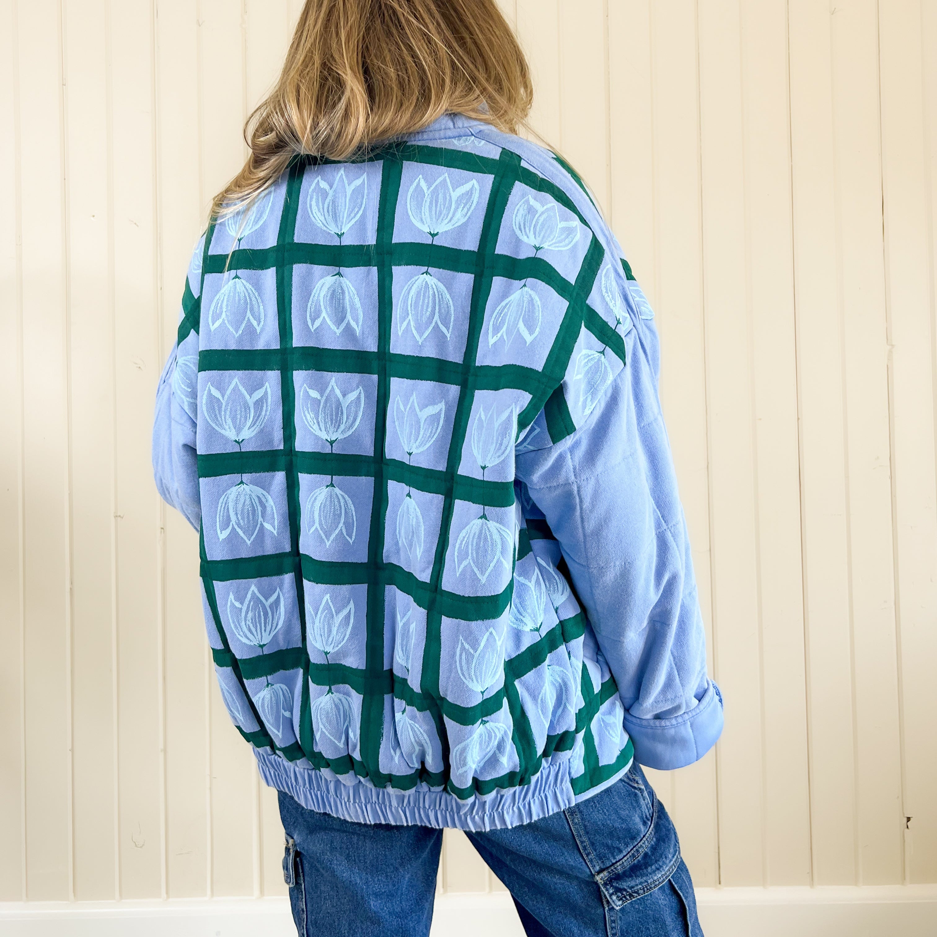 "Order in Bloom" Oversized Quilted Jacket