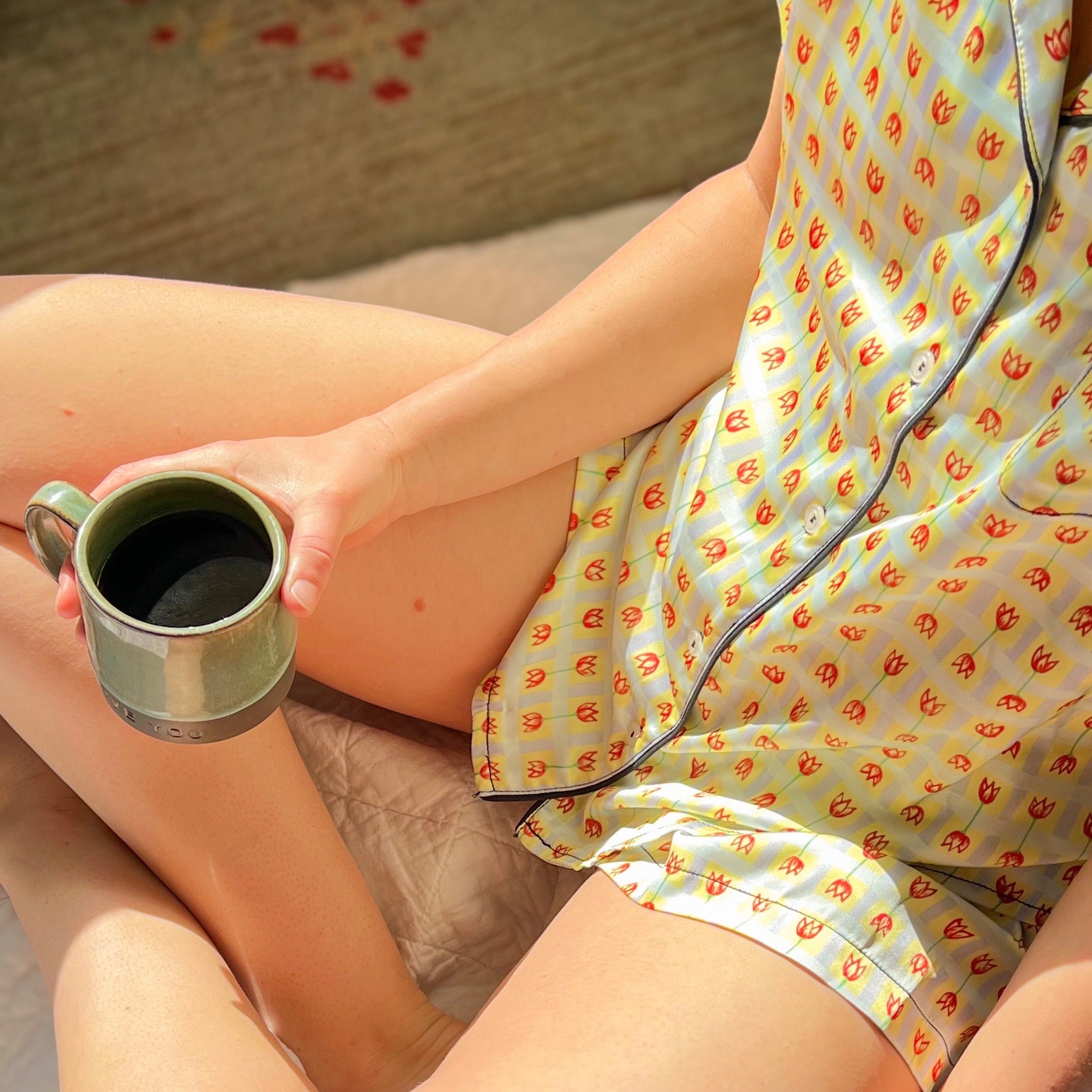 Tulip Gingham Pajama Top