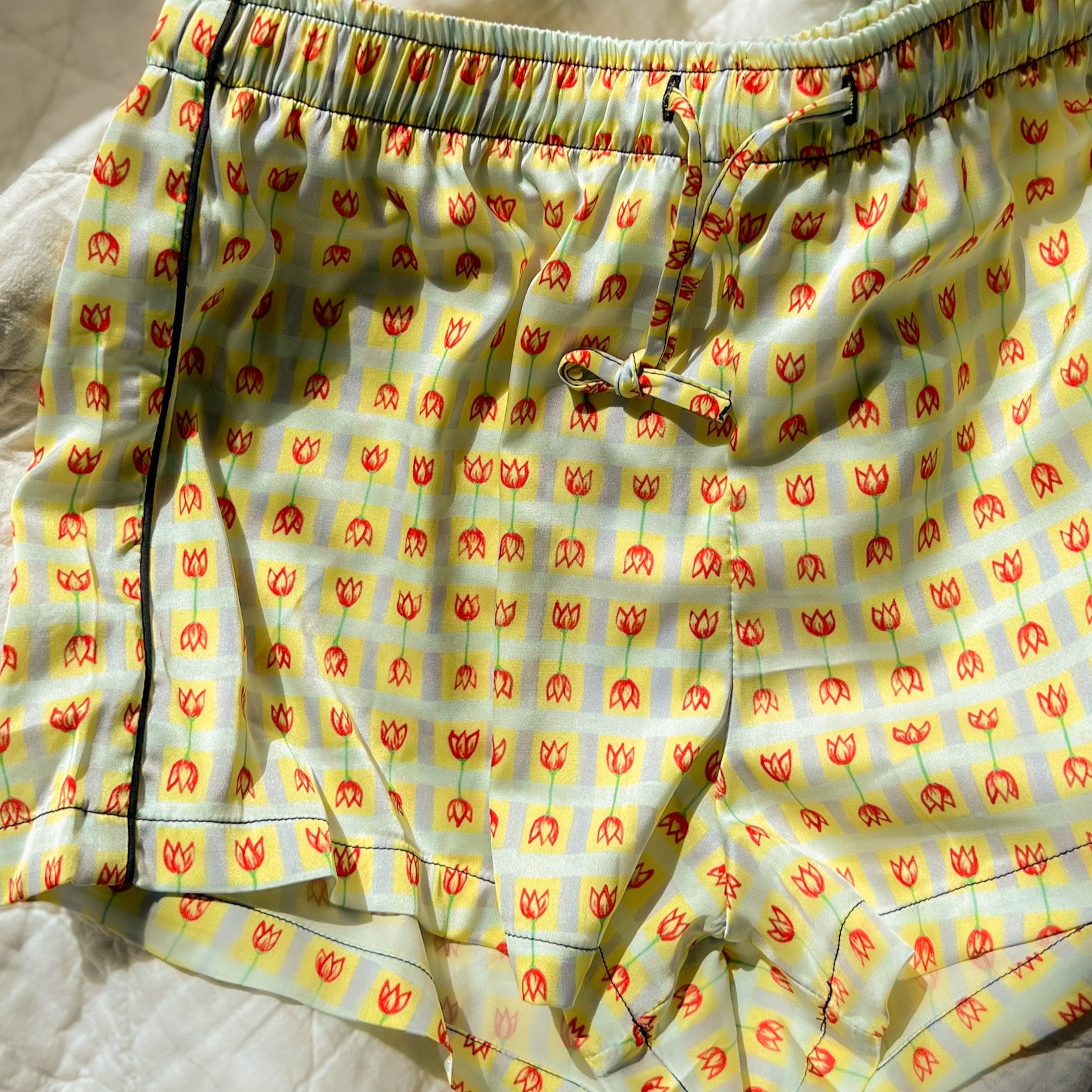 Tulip Gingham Pajama Shorts