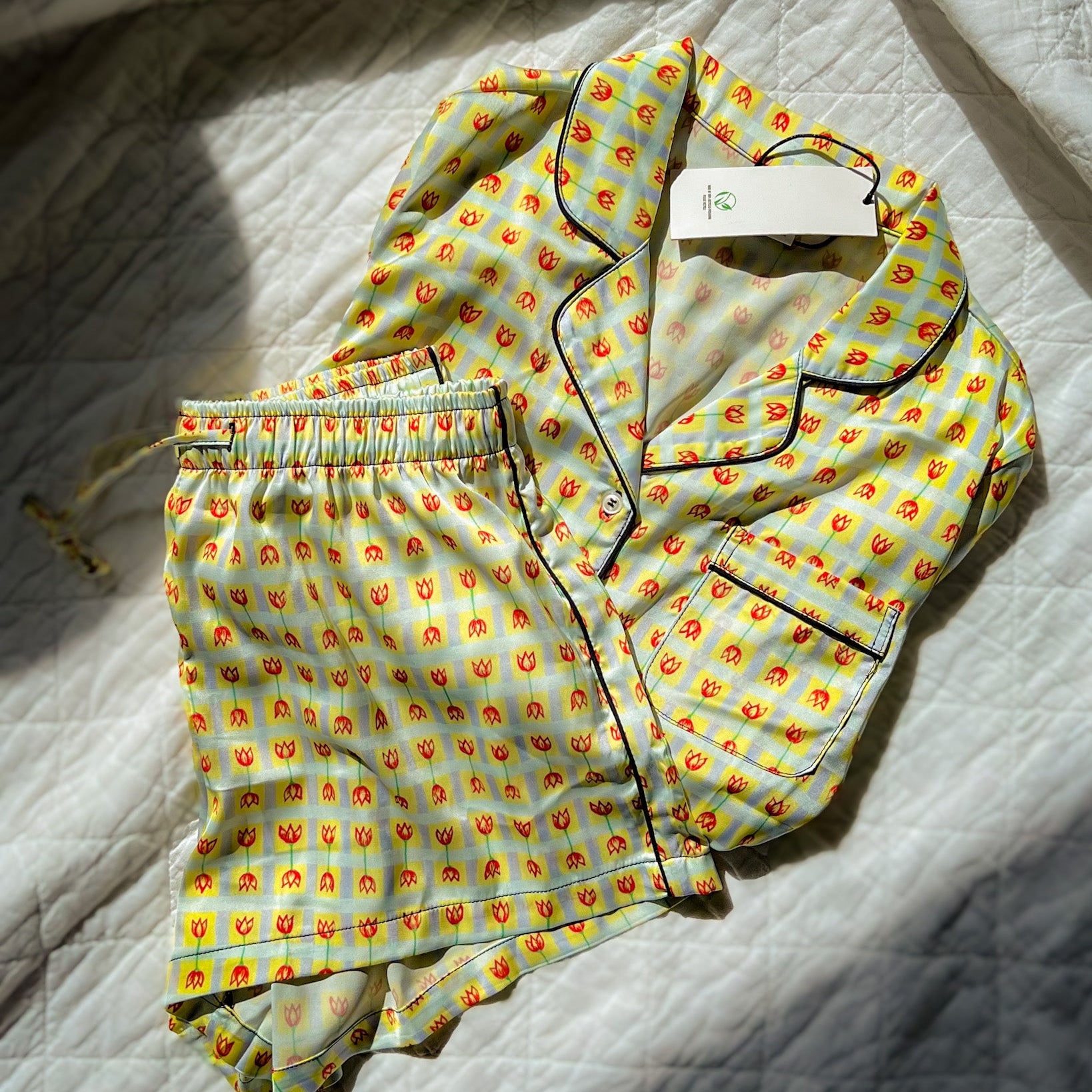Tulip Gingham Pajama Top