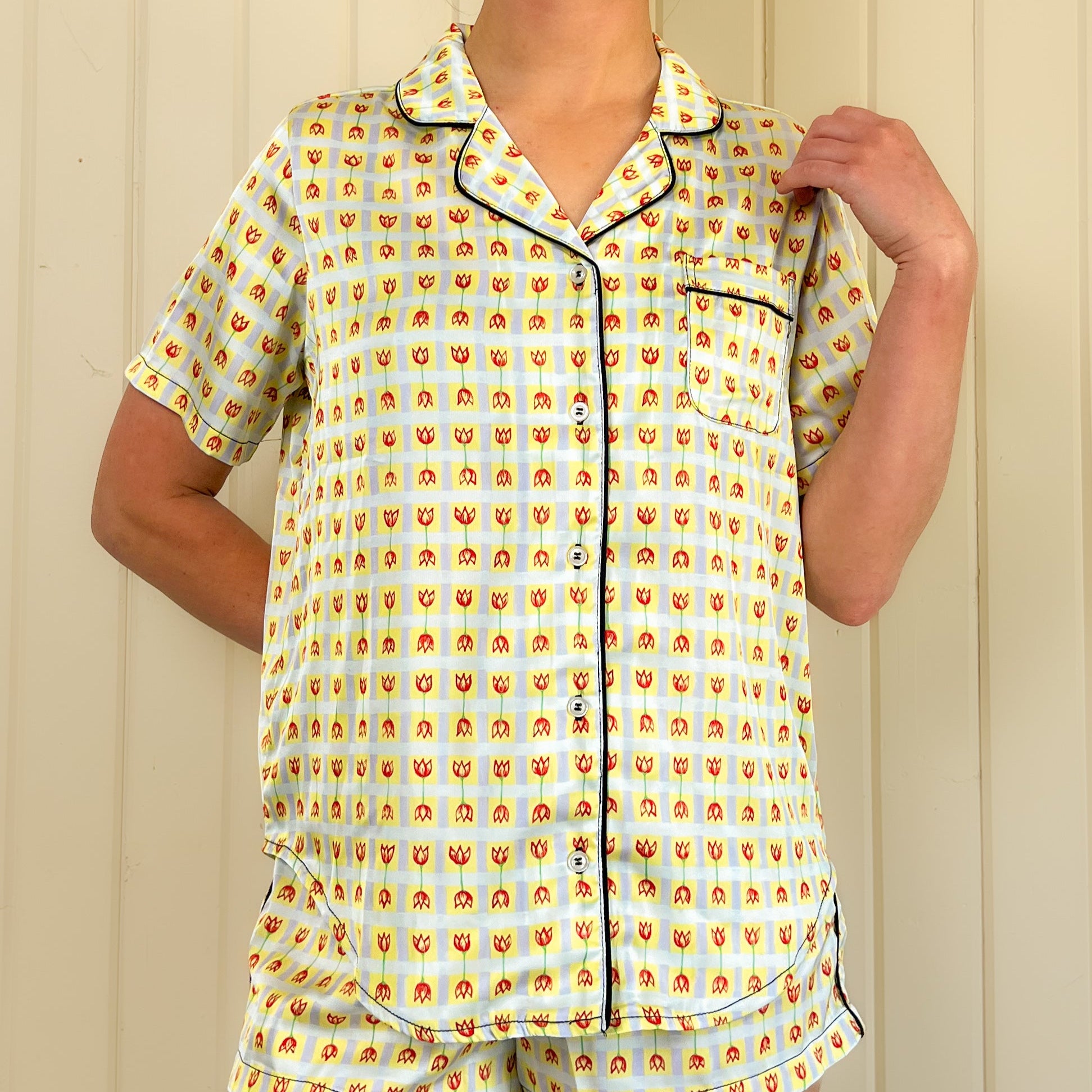 Tulip Gingham Pajama Top