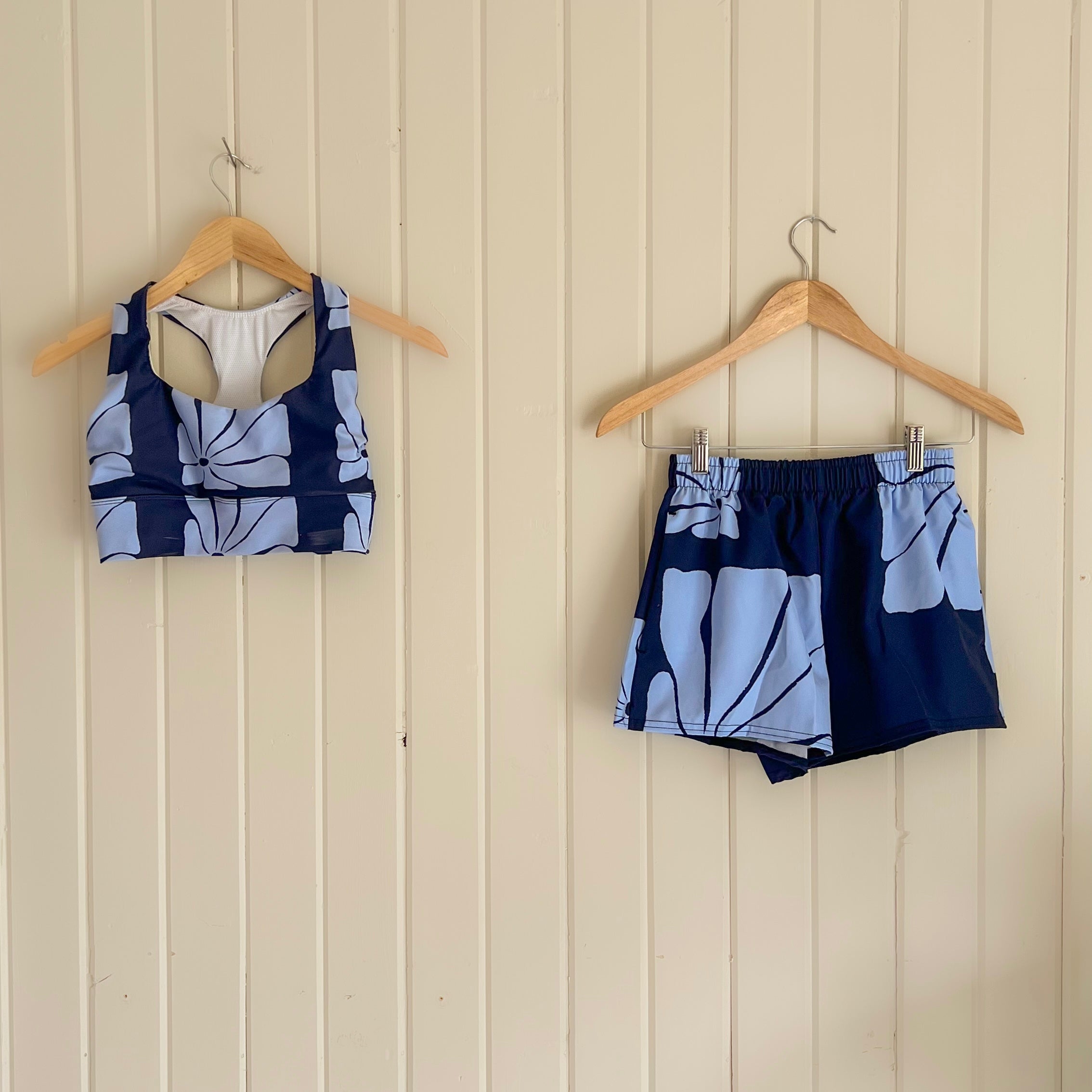 Recycled "Form" Swim Top - Indigo Bloom