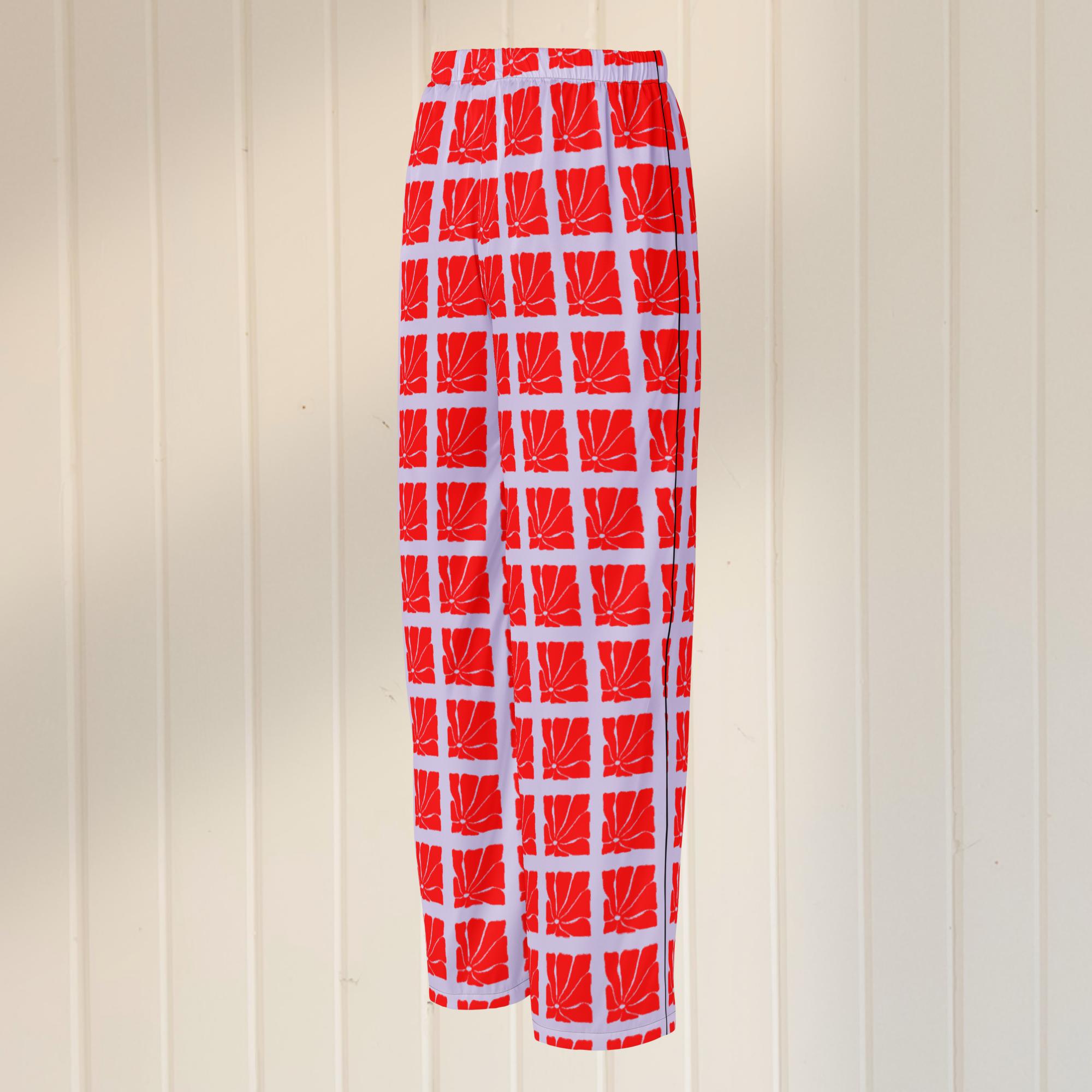 Block Daisy Lounge Pants - Wild Rose