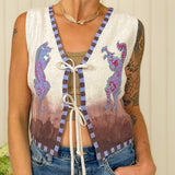 "Undomesticated" Painted Vest