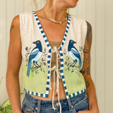 "The Witches Magpie" Painted Vest