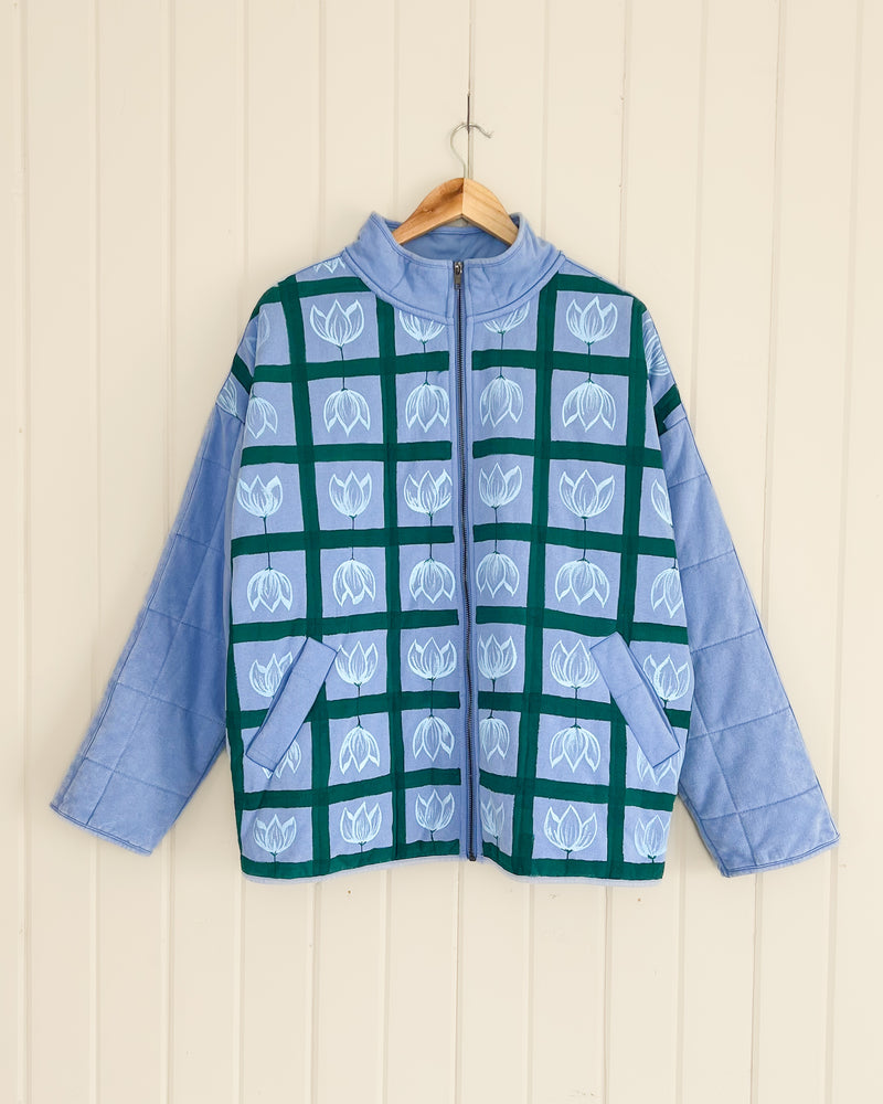 "Order in Bloom" Oversized Quilted Jacket