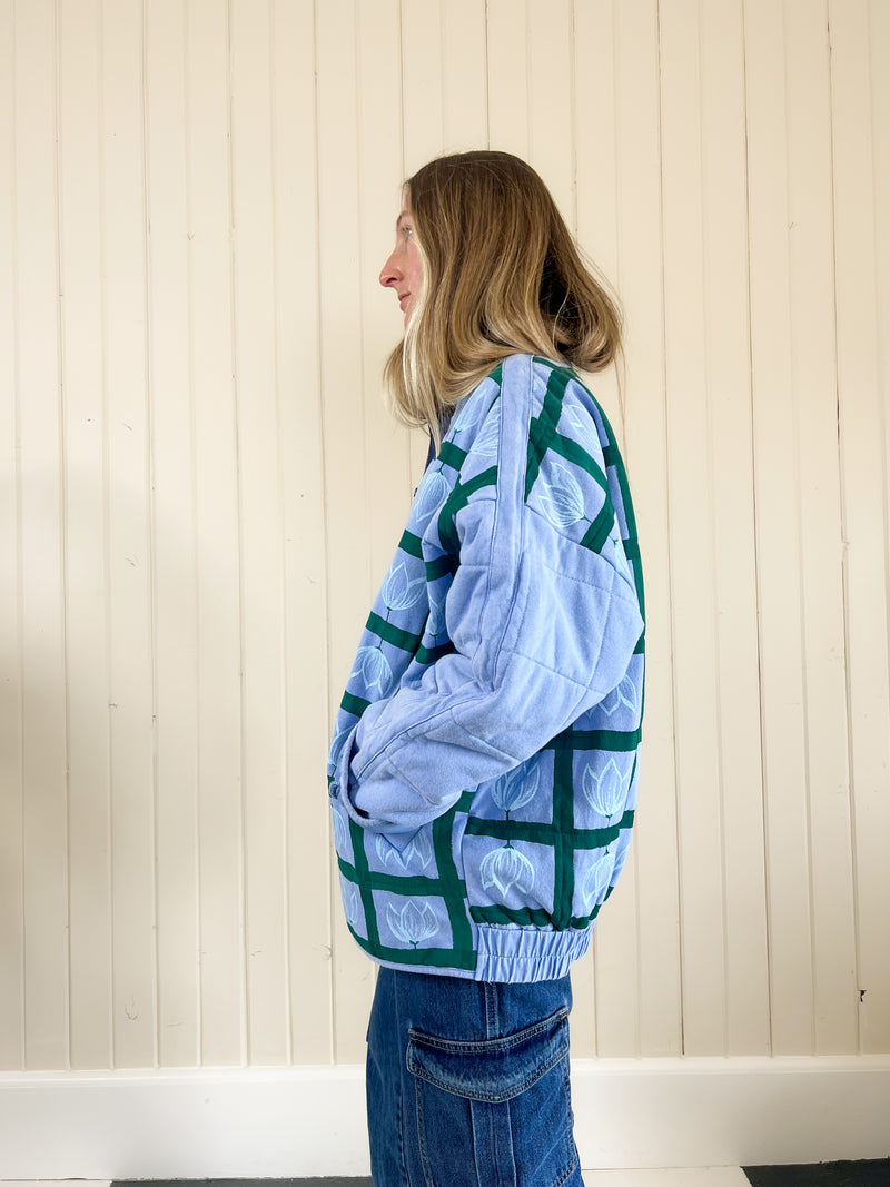 "Order in Bloom" Oversized Quilted Jacket