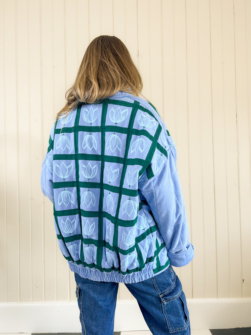 "Order in Bloom" Oversized Quilted Jacket