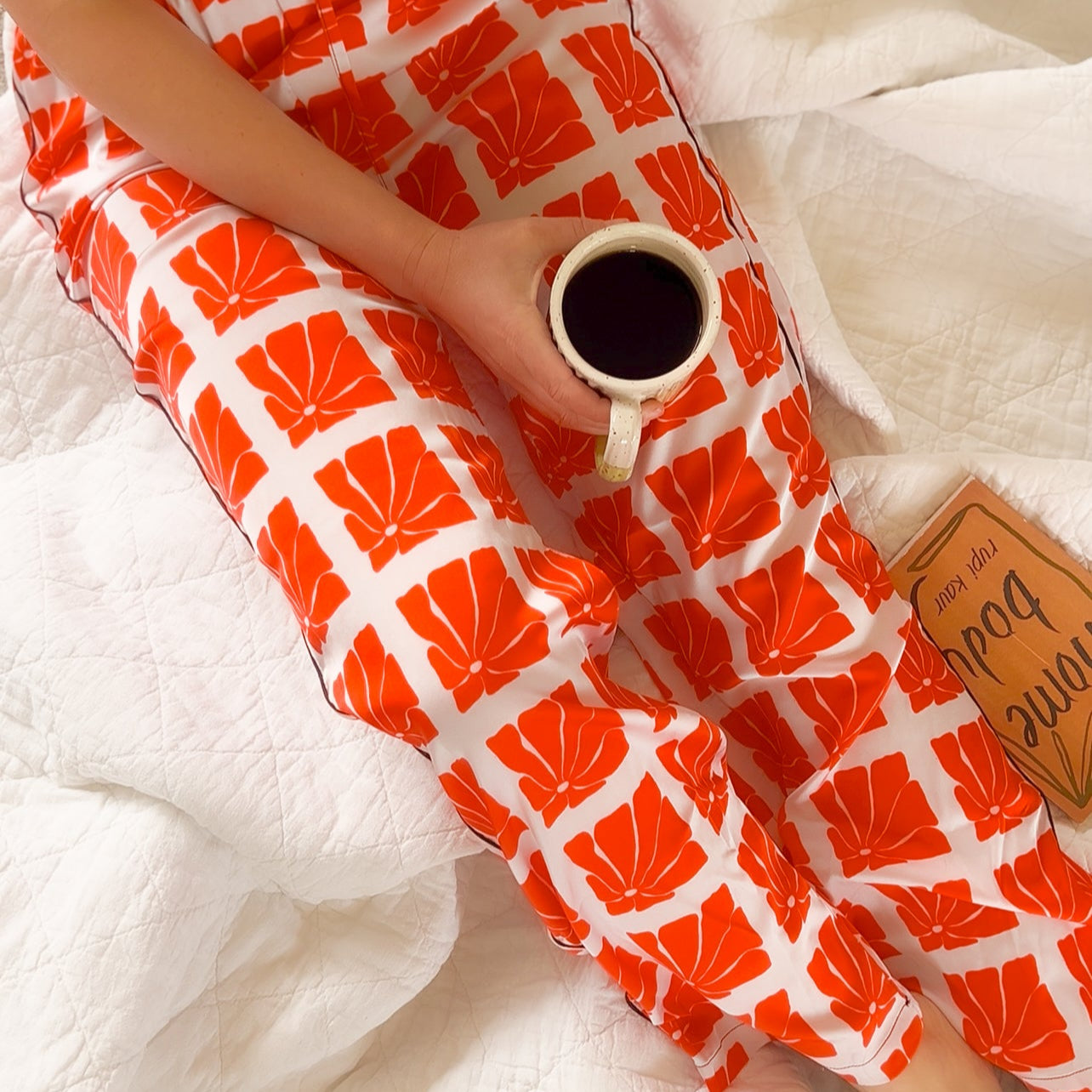 Block Daisy Lounge Pants - Wild Rose