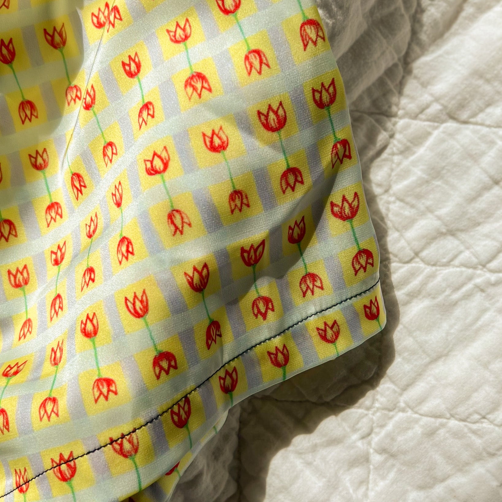 Tulip Gingham  Pajama Shorts