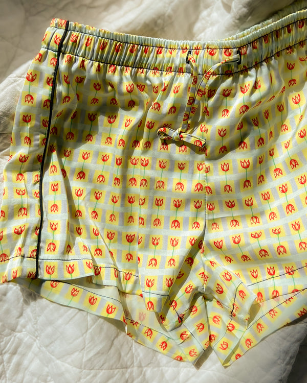Tulip Gingham  Pajama Shorts