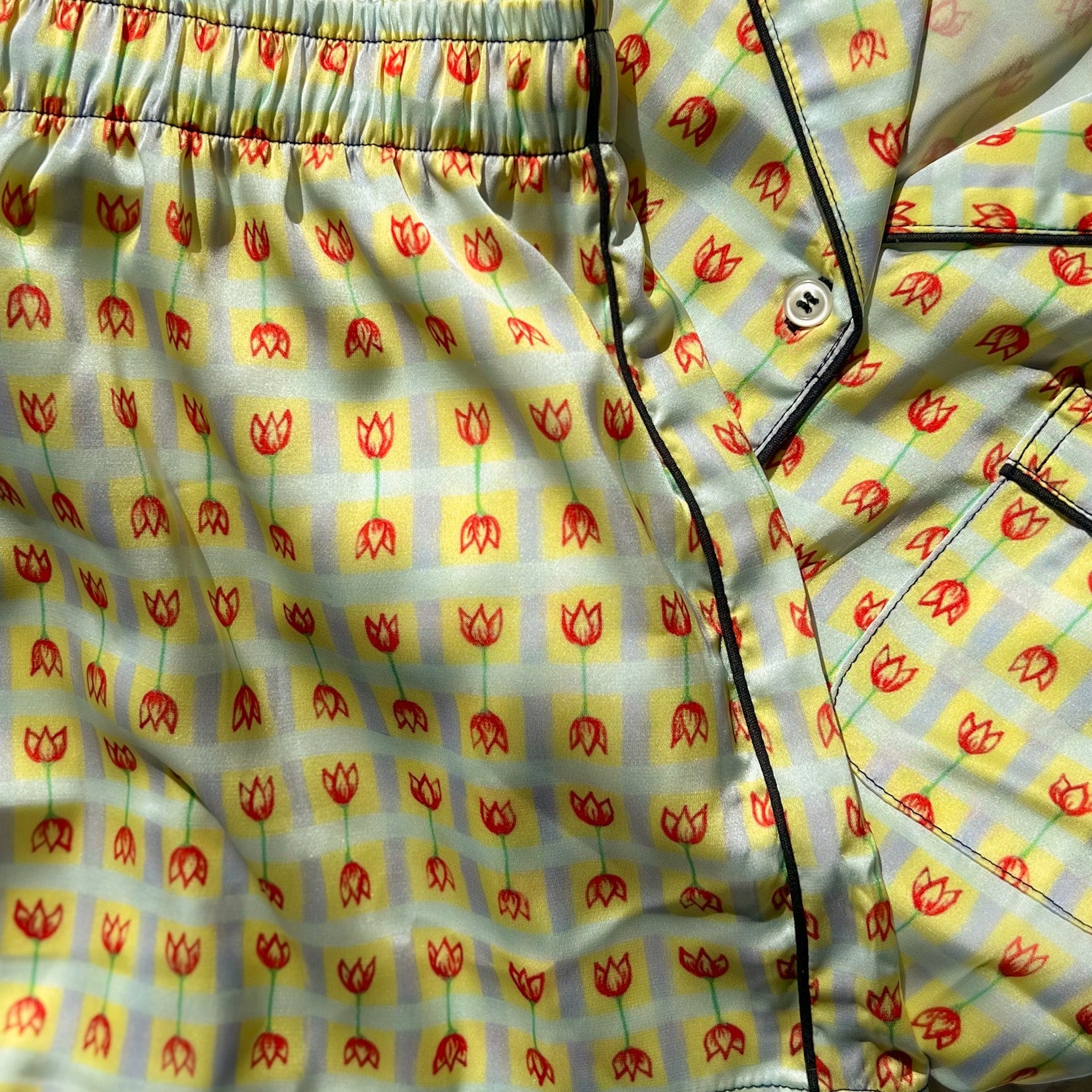 Tulip Gingham  Pajama Shorts