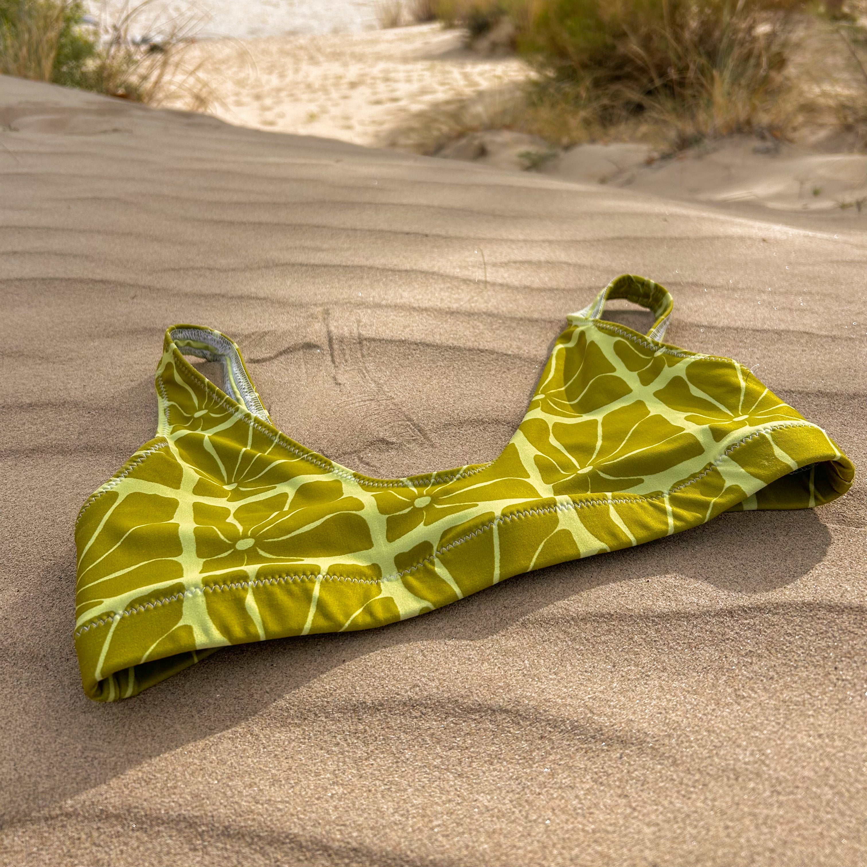 Recycled "Core" Swim Top - Mosslight