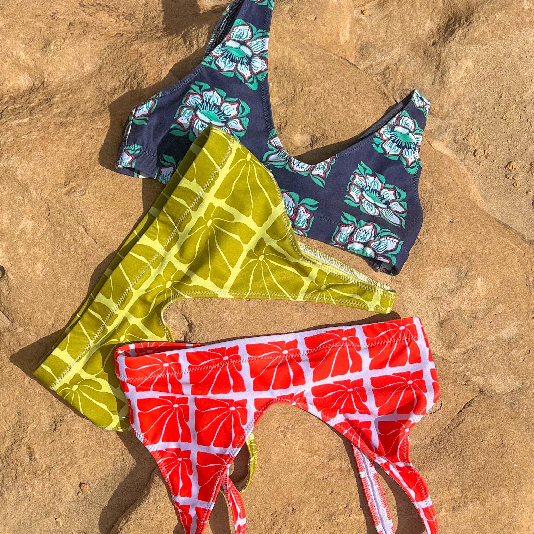 Recycled "Core" Swim Top - Mosslight