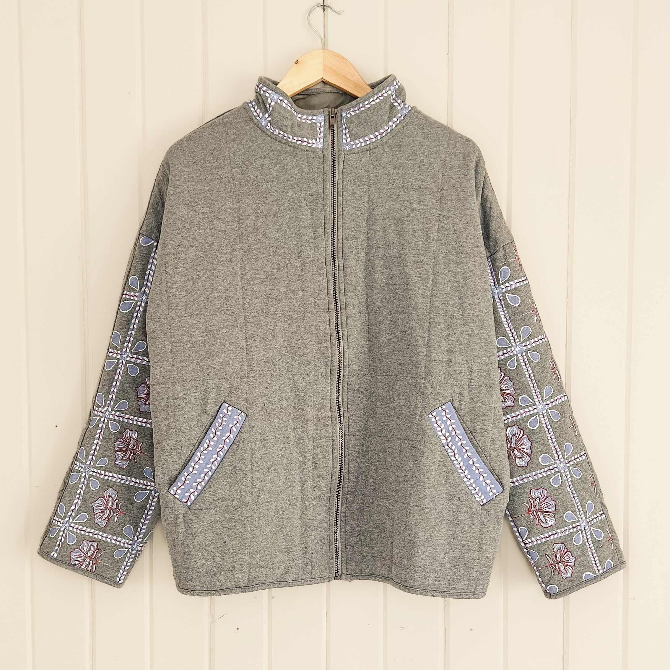 "Dust in Bloom" Oversized Quilted Jacket