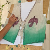 "Sun Bird, Moon Bird" Painted Vest